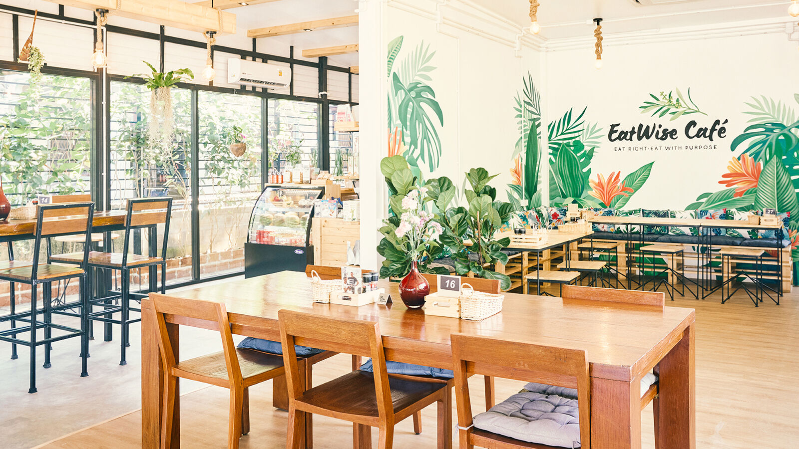 Inside EatWise Café in Phuket