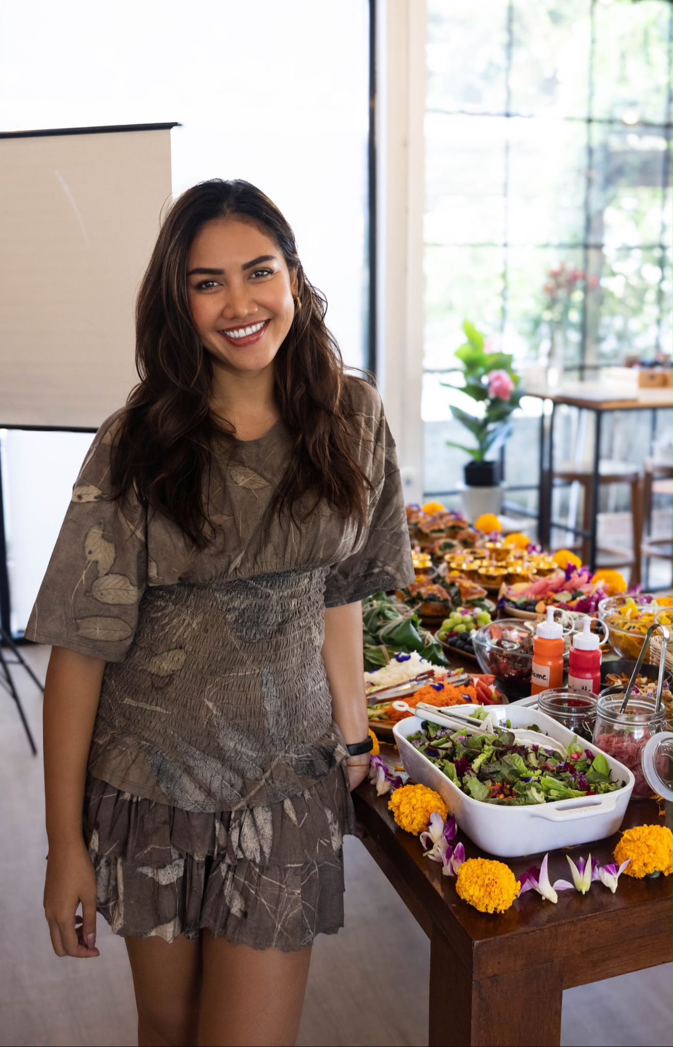 Leona, founder of EatWise Café, in the café
